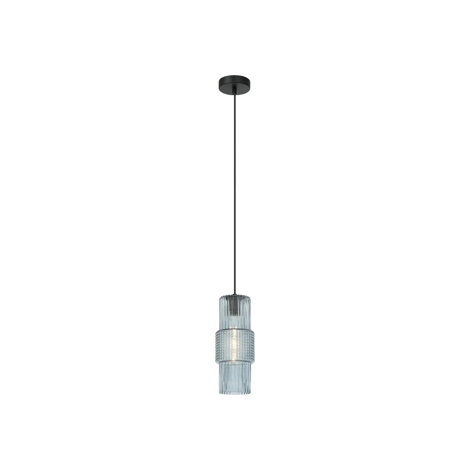 Pendellampe Lilian, Glas, blau
