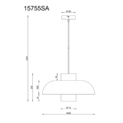 Pendellampe Lowe, sandfarben matt, Ø 38 cm, Metall