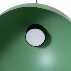 Pendellampe Lunaro, grün, Ø 40 cm, Metall