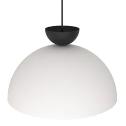 Pendellampe Lunaro, weiß, Ø 40 cm, Metall