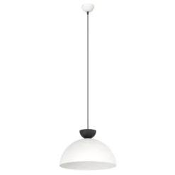Pendellampe Lunaro, weiß, Ø 40 cm, Metall