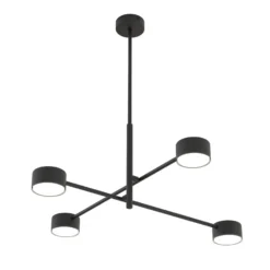 Pendellampe Natsu, Länge 64 cm, Metall, 4-flg.