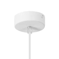 Pendellampe Nolan, Ø 11 cm, weiß/eiche, Metall/Holz