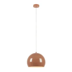 Pendellampe Pop, Ø 28 cm, braun, Metall