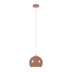 Pendellampe Pop, Ø 20 cm, braun, Metall