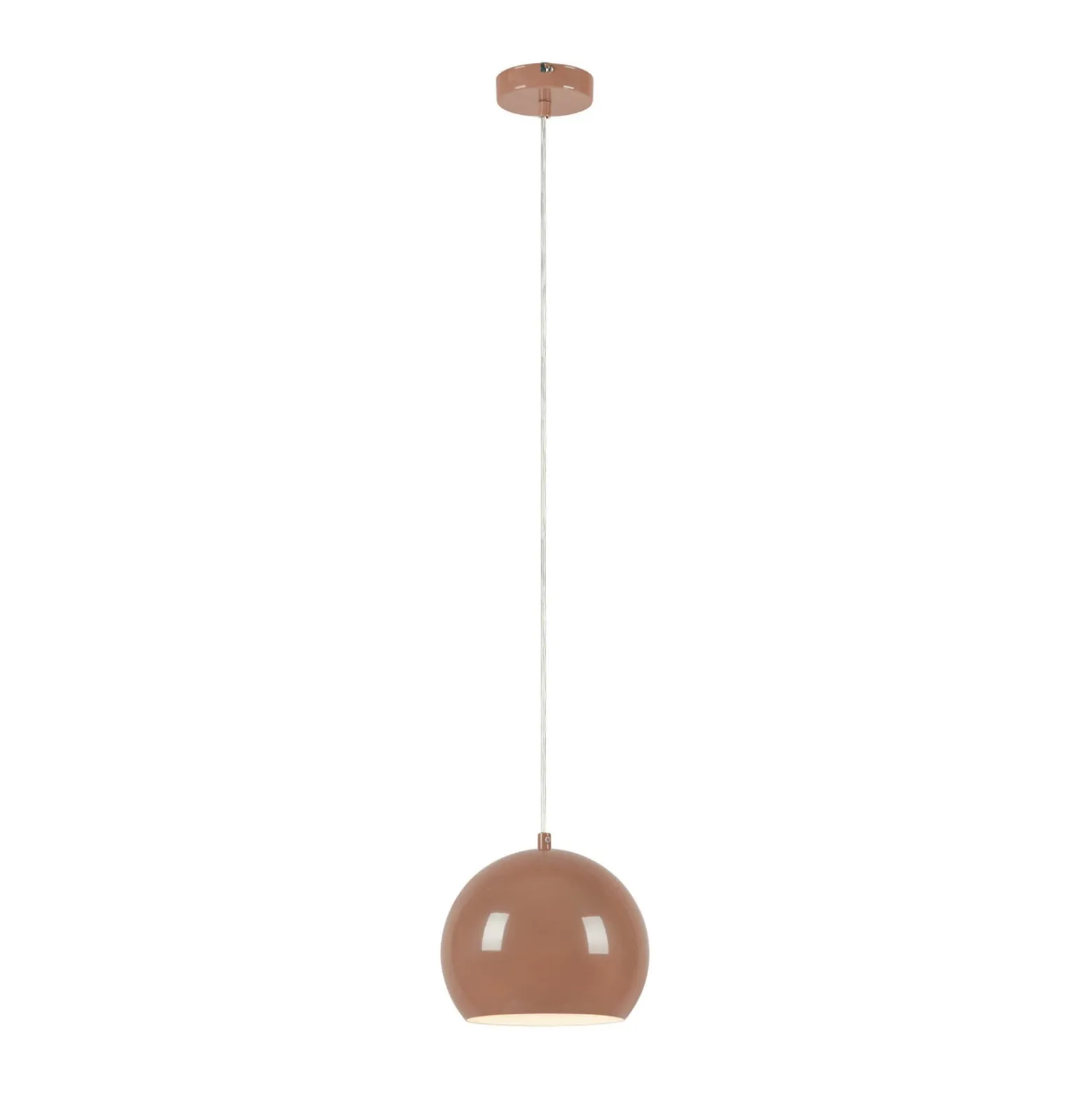 Pendellampe Pop, Ø 20 cm, braun, Metall