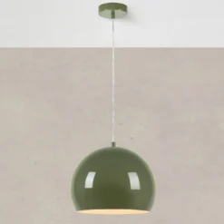 Pendellampe Pop, Ø 28 cm, grün, Metall