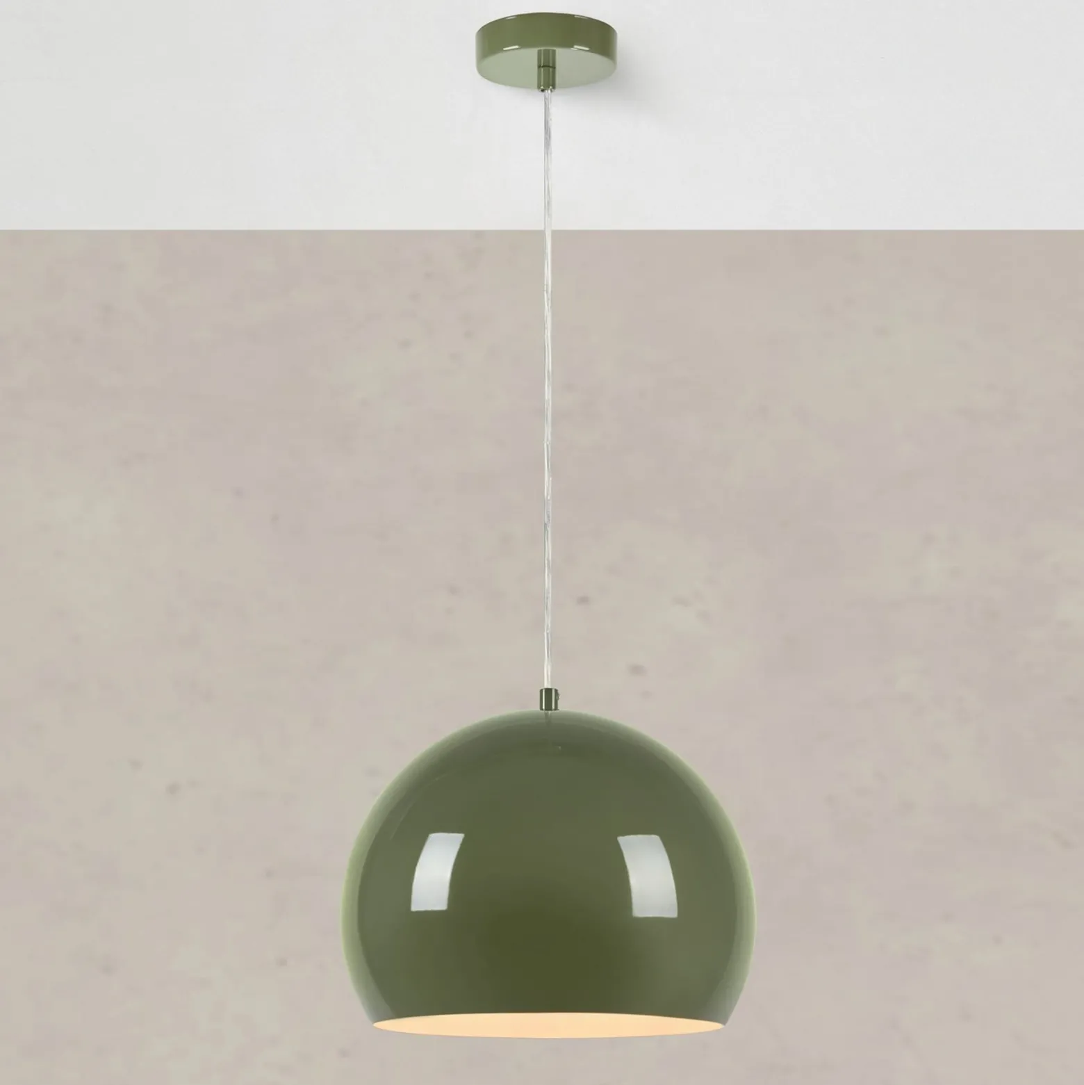 Pendellampe Pop, Ø 28 cm, grün, Metall