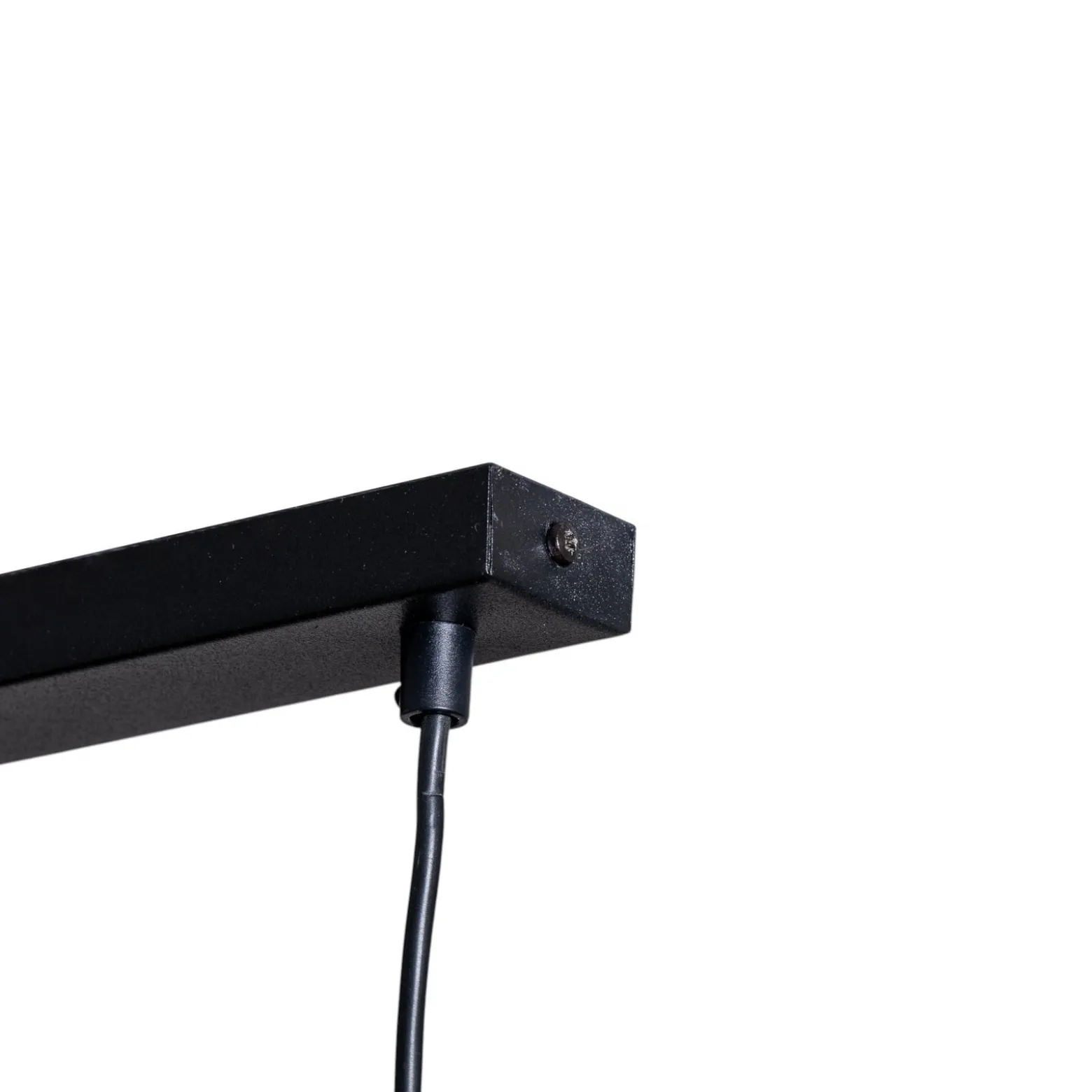 Pendellampe Seco, Länge 90 cm, schwarz, Metall/Holz, 4-flg.