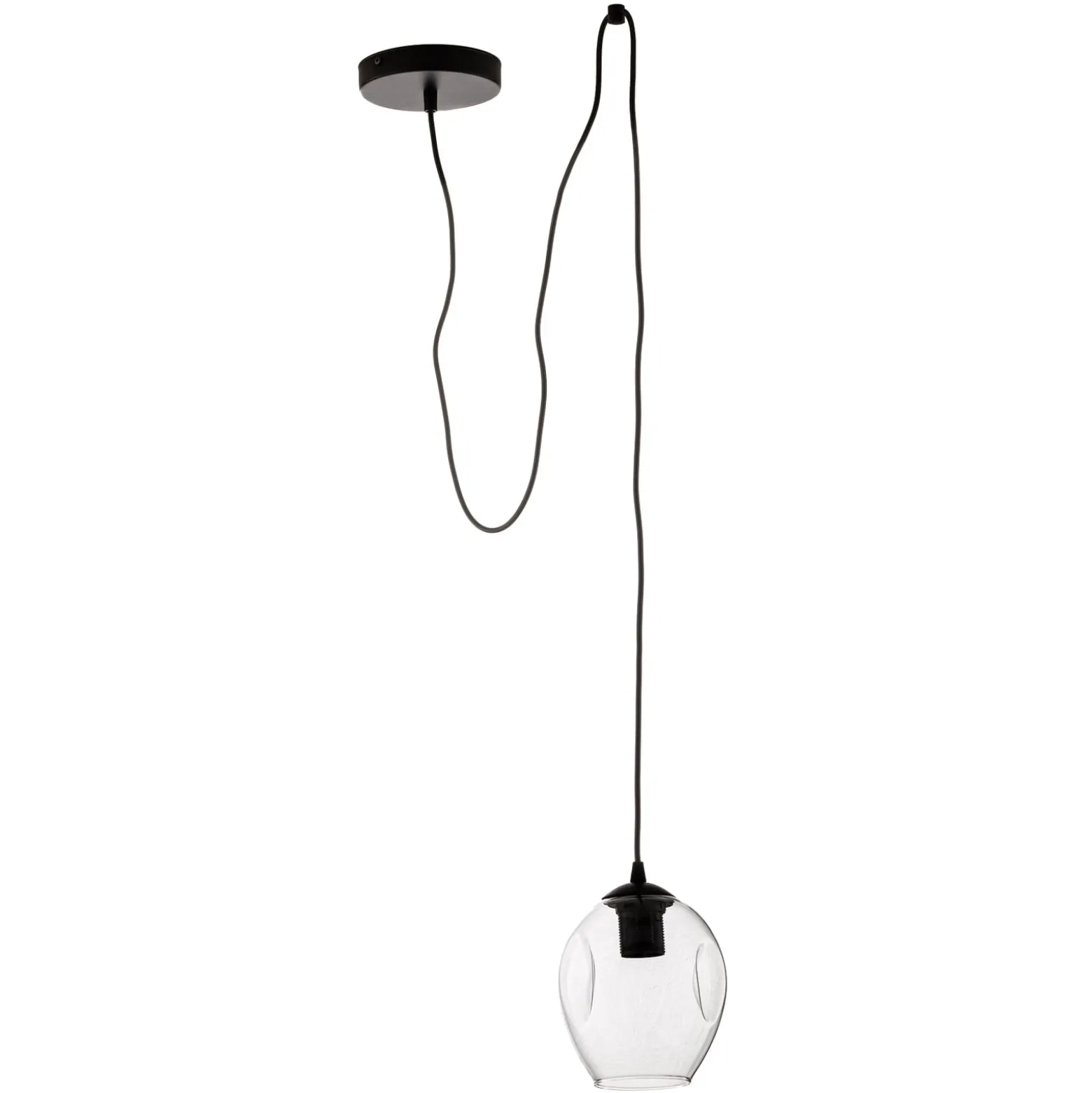 Pendellampe Starla dezentral 1-flg. Glas grafit