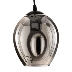 Pendellampe Starla dezentral 1-flg. Glas grafit