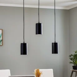 Pendellampe ZW Tube 170, 3fl, schwarz