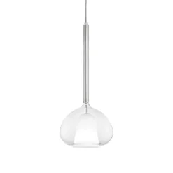 Pendelleuchte Beba, G9, fünf klare Glasschirme