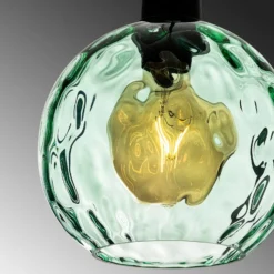 Pendelleuchte Benek, grün, Glas, Ø 20 cm, E27
