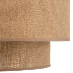 Pendelleuchte Boho, braun, Ø 45 cm, Textil