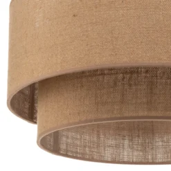 Pendelleuchte Boho, braun, Ø 45 cm, Textil