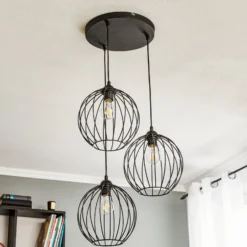 Pendelleuchte Cumera, dreiflammig, rund