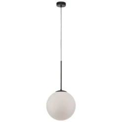 Pendelleuchte Dione, einflammig, weiß/schwarz 30cm