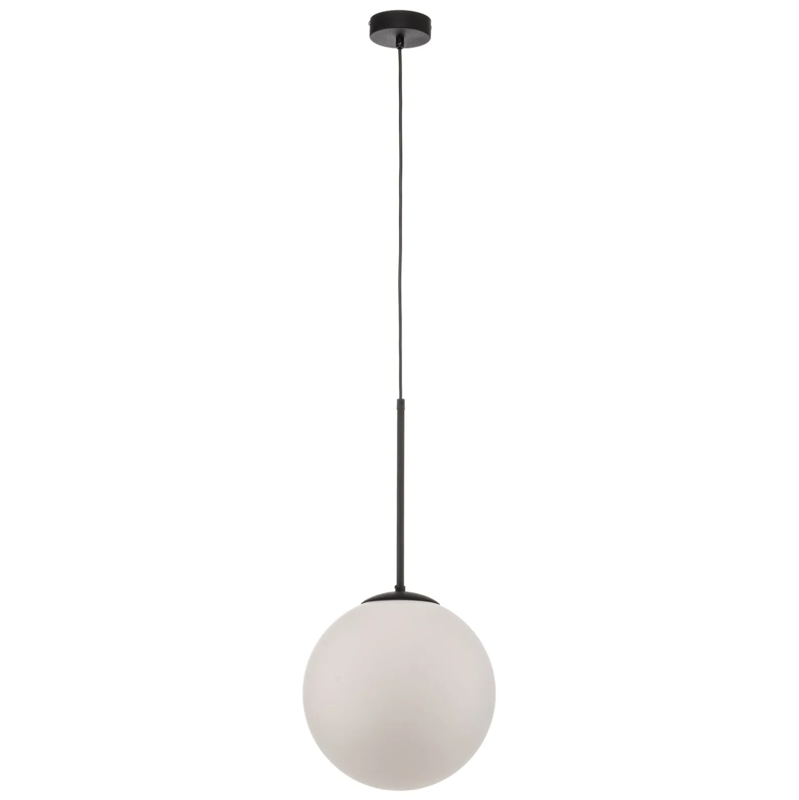 Pendelleuchte Dione, einflammig, weiß/schwarz 30cm