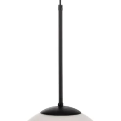 Pendelleuchte Dione, einflammig, weiß/schwarz 30cm