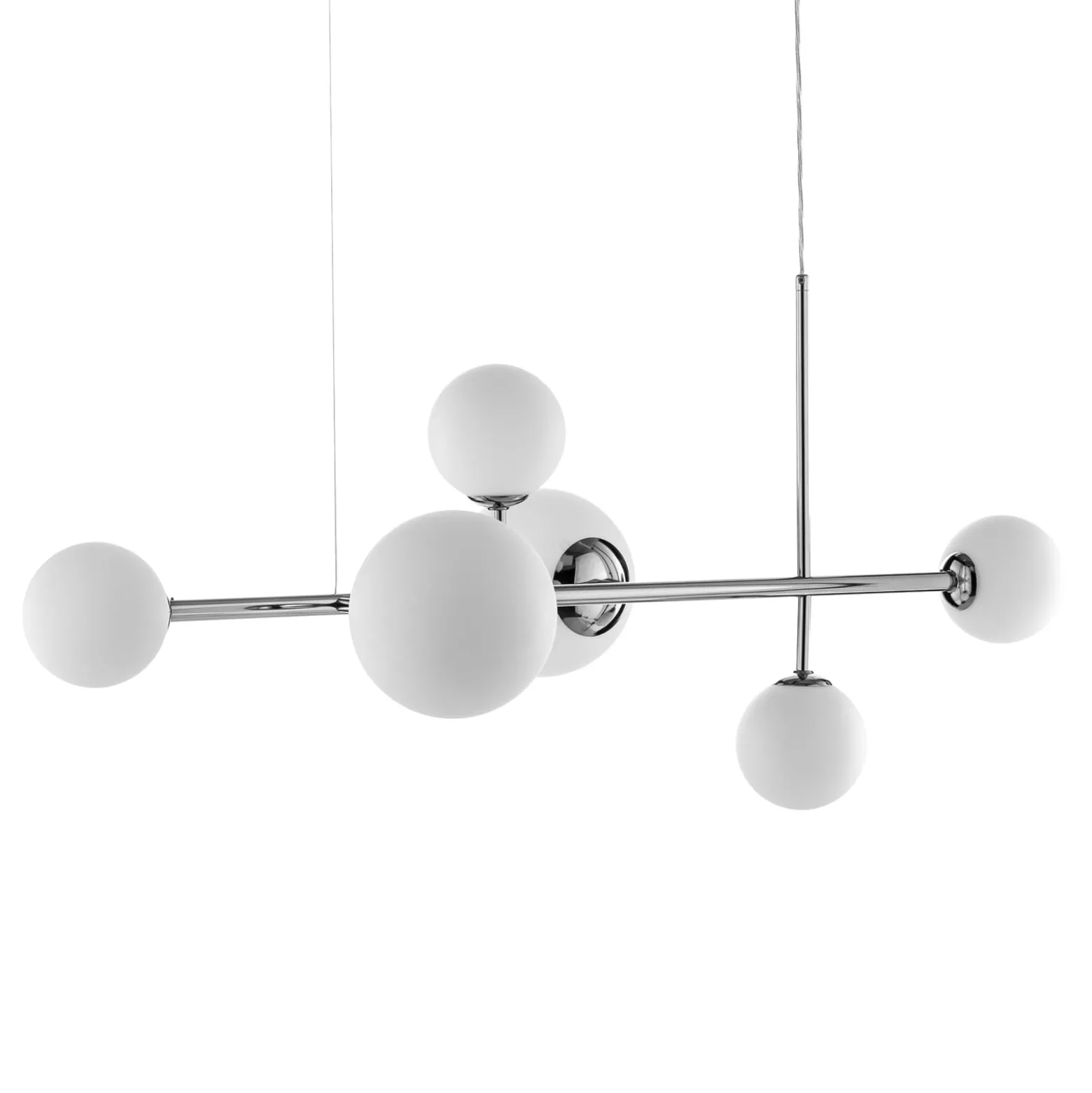 Pendelleuchte Dione, sechsflammig, chrom