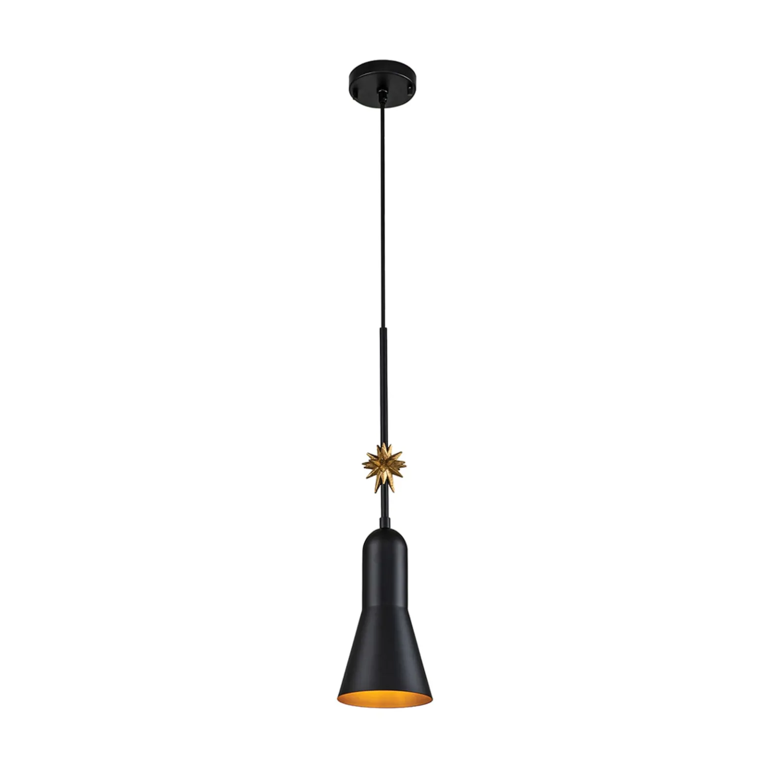 Pendelleuchte Etoile 1fl Ø 13,3 cm schwarz matt