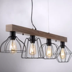 Pendelleuchte Kaska, vierflammig