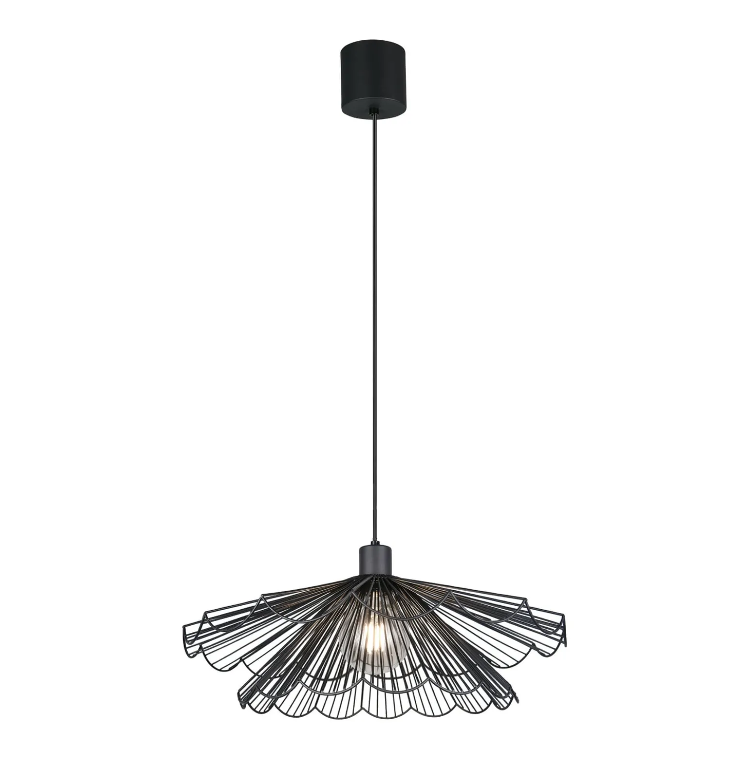 Pendelleuchte Margarita, Ø 50 cm, rund, schwarz, E27, Metall
