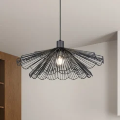 Pendelleuchte Margarita, Ø 50 cm, rund, schwarz, E27, Metall