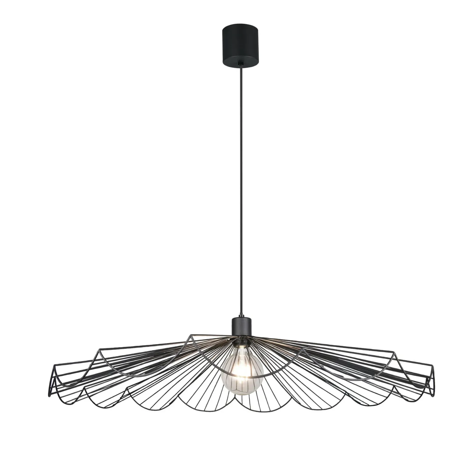 Pendelleuchte Margarita, Ø 80 cm, schwarz, E27, Metall