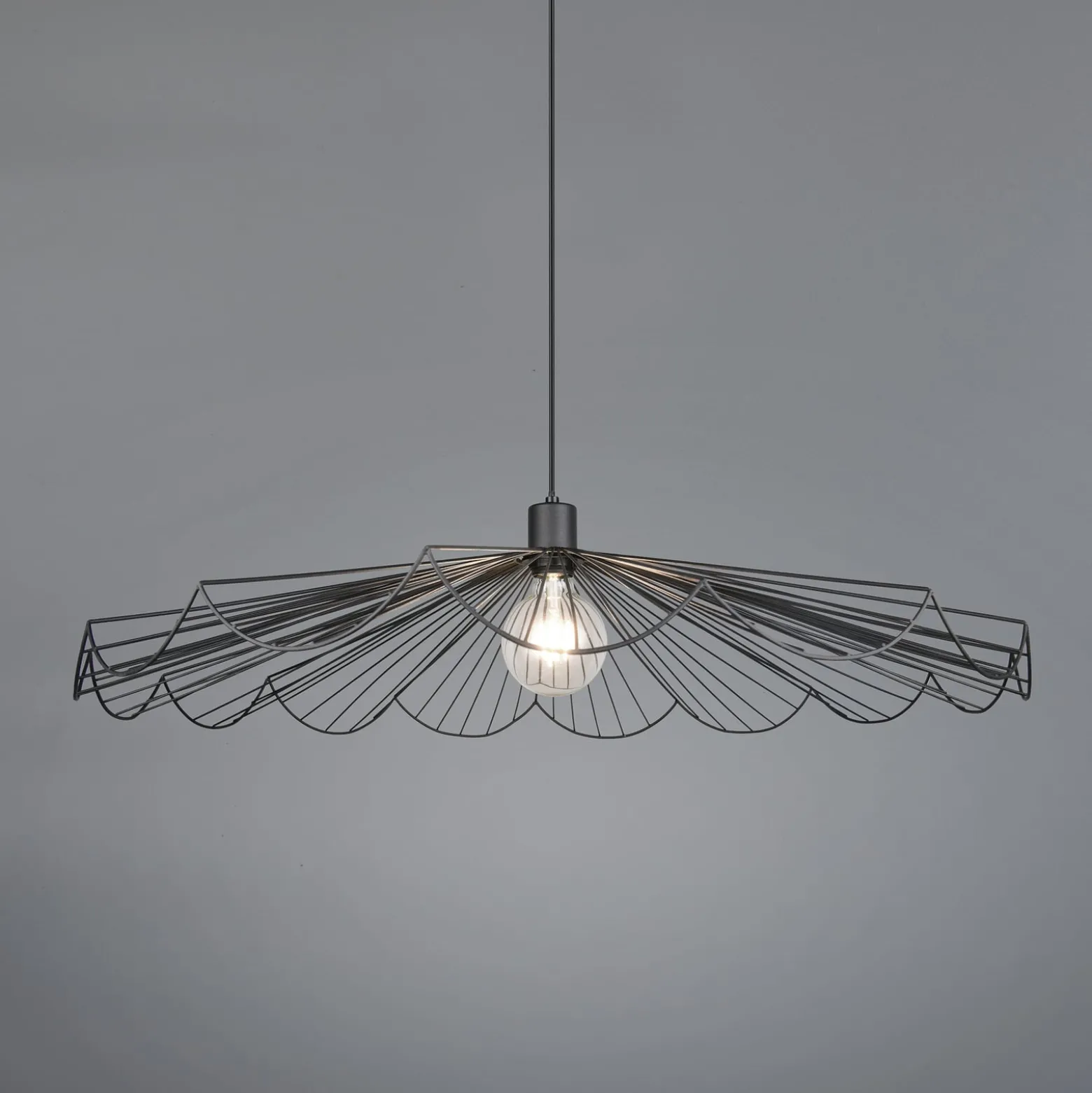 Pendelleuchte Margarita, Ø 80 cm, schwarz, E27, Metall