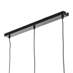 Pendelleuchte Nanu, schwarz, Edelstahl, 3-flammig
