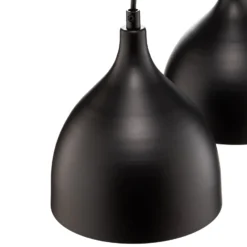 Pendelleuchte Nanu, schwarz, Edelstahl, 3-flammig