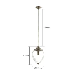 Pendelleuchte Pineapple, Messing antik