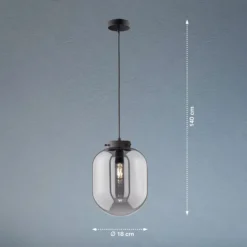 Pendelleuchte Regi, einflammig, Ø 18 cm
