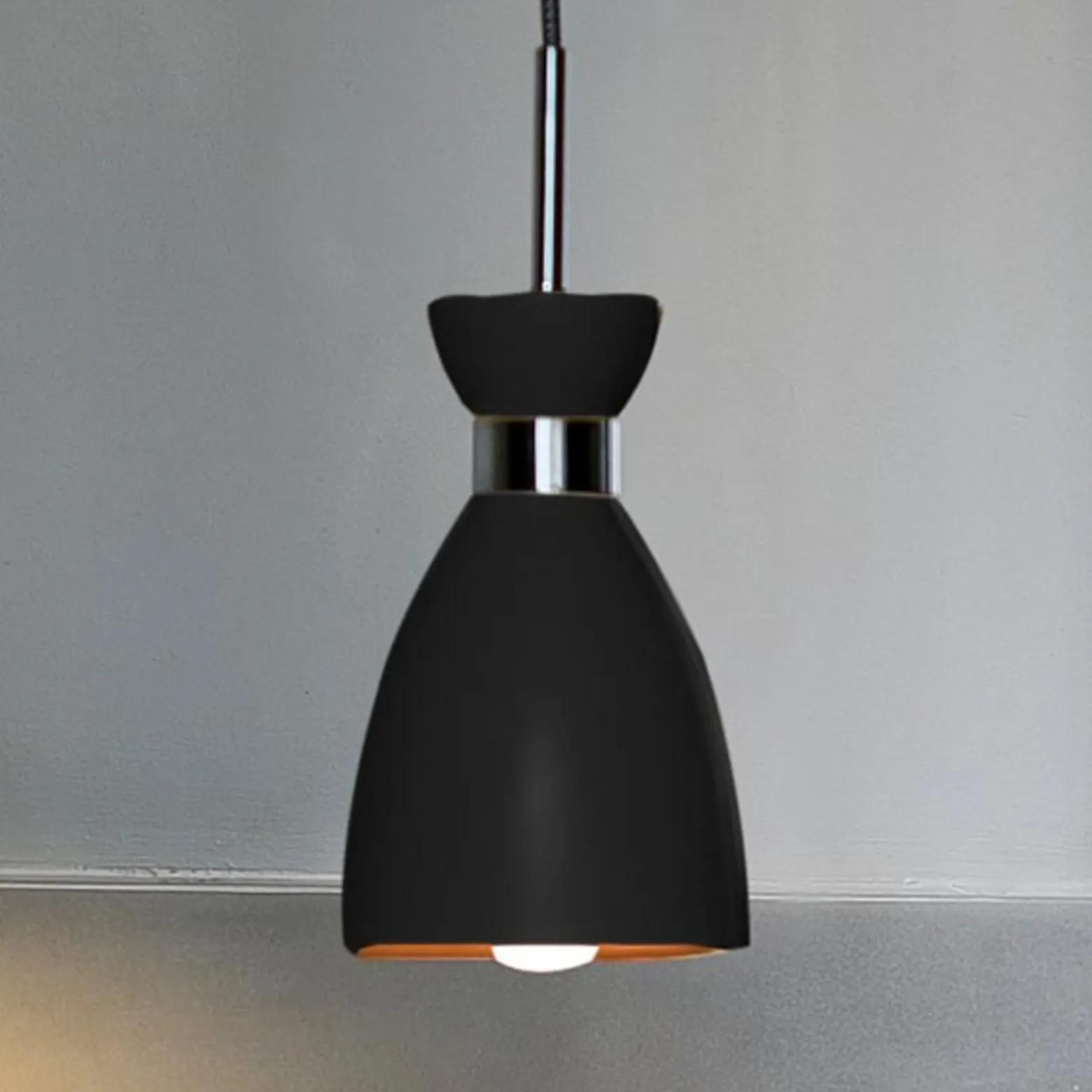 Pendelleuchte Retro, schwarz