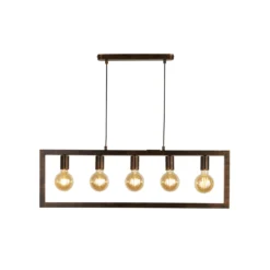 Pendelleuchte Rustic 5-flammig, rostbraun