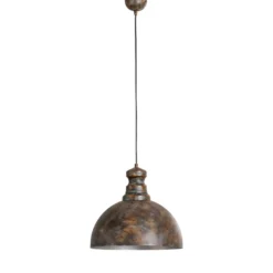 Pendelleuchte Saglam, 1-flammig, altmessing, Metall, Ø 40 cm