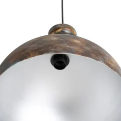 Pendelleuchte Saglam, 1-flammig, altmessing, Metall, Ø 40 cm