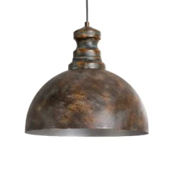 Pendelleuchte Saglam, 1-flammig, altmessing, Metall, Ø 40 cm