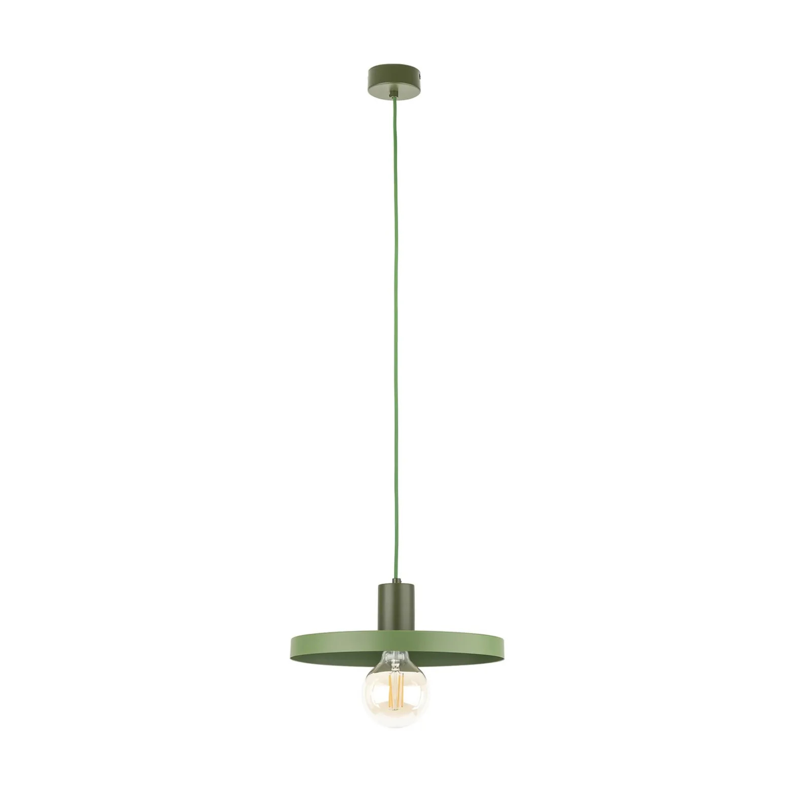 Pendelleuchte Sila, grün, Metall, Ø 30 cm, E27