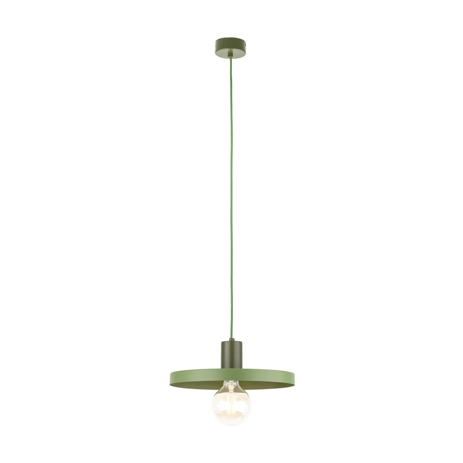 Pendelleuchte Sila, grün, Metall, Ø 30 cm, E27