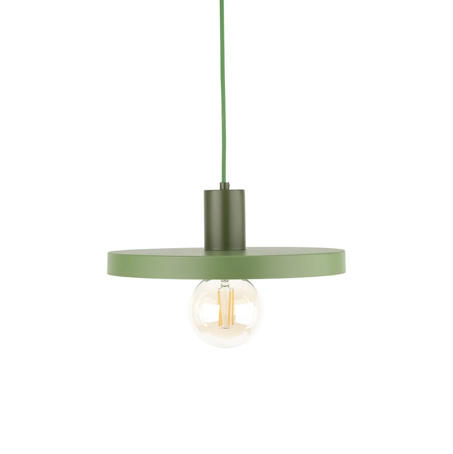 Pendelleuchte Sila, grün, Metall, Ø 30 cm, E27