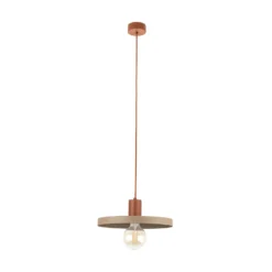Pendelleuchte Sila, sand/rot, Metall, Ø 30 cm, E27