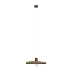 Pendelleuchte Sila, sand/rot, Metall, Ø 45 cm, E27