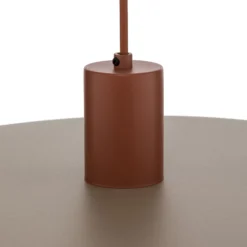 Pendelleuchte Sila, sand/rot, Metall, Ø 45 cm, E27