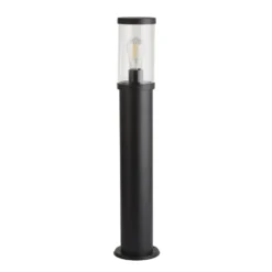 Pollerleuchte Bakerloo, IP44, schwarz, Höhe 73 cm, Metall