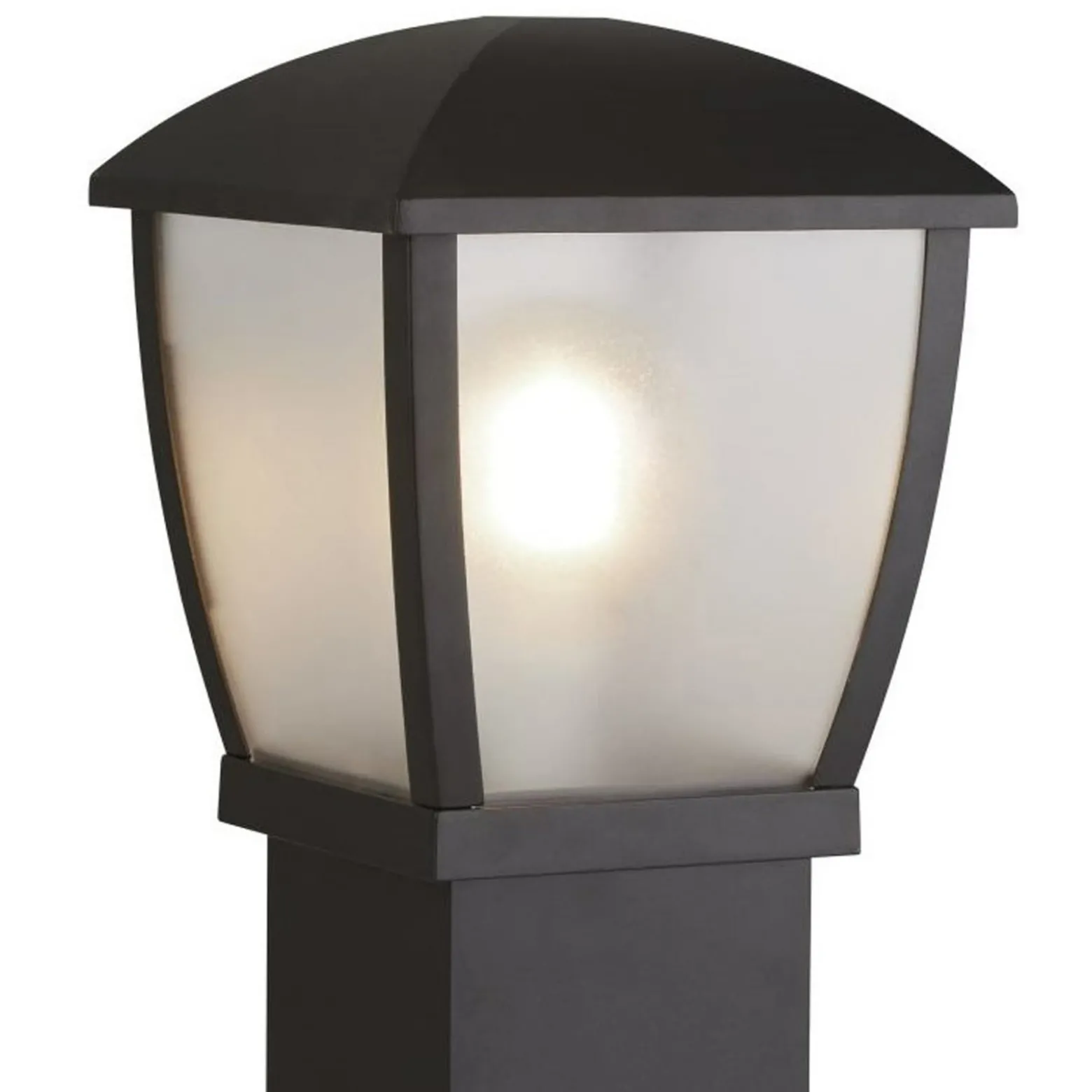 Pollerleuchte Seattle, IP44, schwarz, Höhe 73 cm, Metall