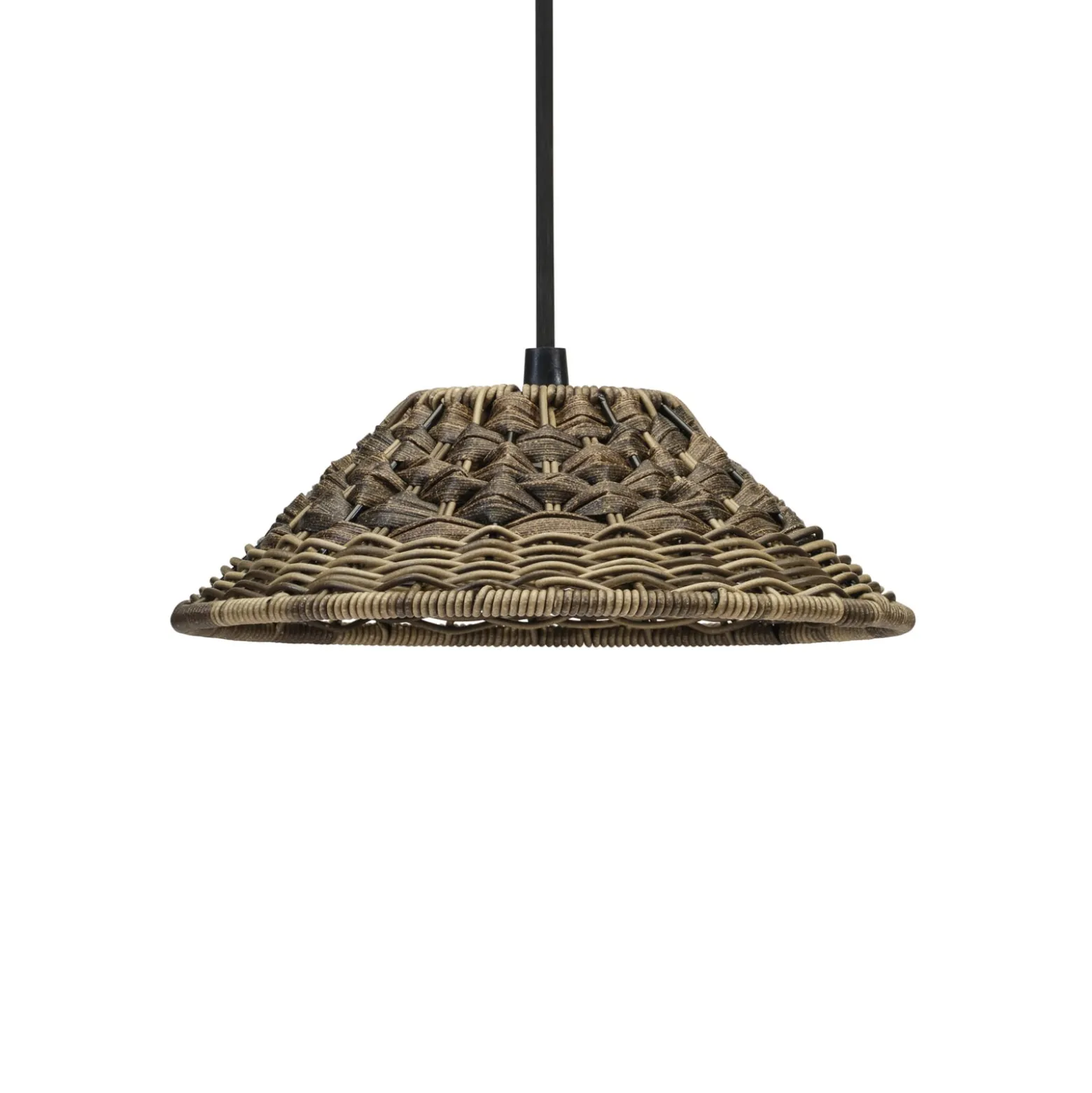 PR Home Außenhängelampe Lisen, braun, Stecker, Ø 27 cm