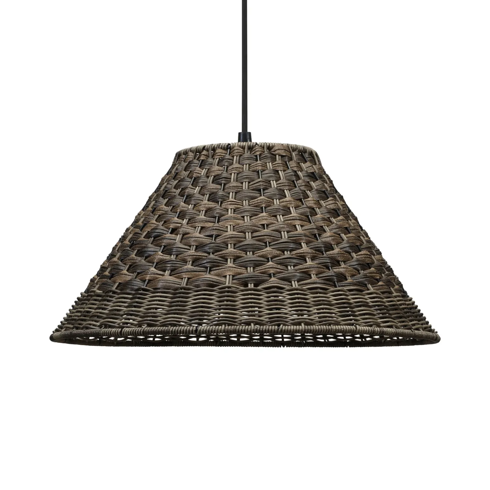 PR Home Außenhängelampe Lisen, braun, Stecker, Ø 45 cm